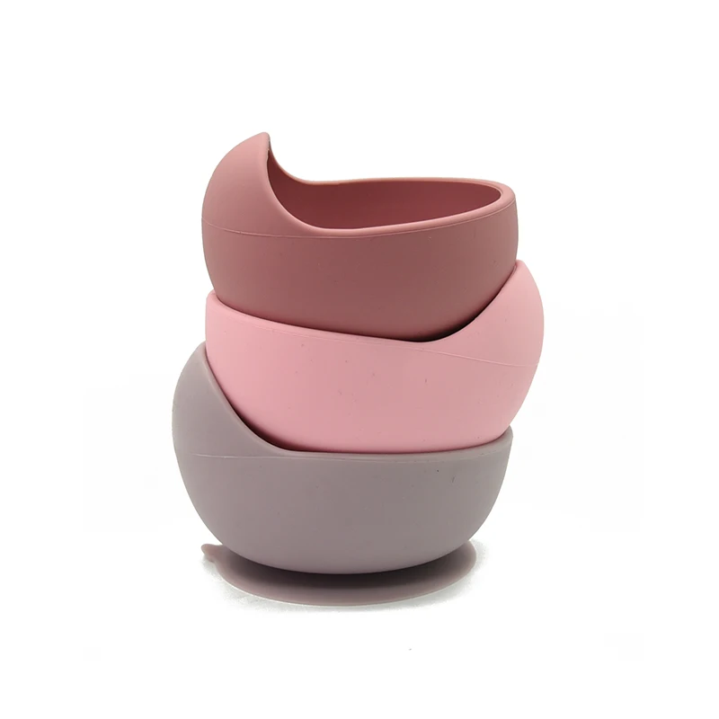 
Portable Kids Toddler Baby Silicone Feeding Suction Bowl with Wood Spoon 