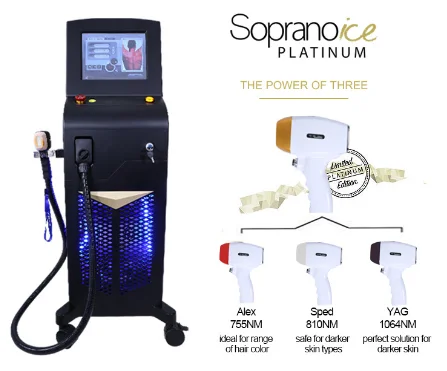 

1200W Soprano Alma Laser Hair Removal Machine Permanent Depilation Equipment Alma Soprano Ice Platinum Diode Laser 808nm