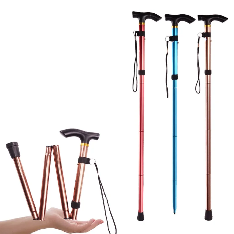 

Wholesale canes and folding walking stick trekking foldable walking sticks hiking poles, Optional