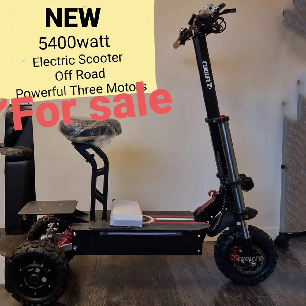 

CE smart tractor electric scooter 3000w 5000w 3 motors electric balance scooter motorcycle with 11 inch off road fat tire