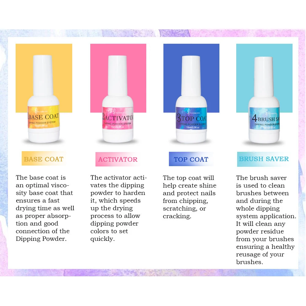 

No Need For UV/LED Nail Lamp Activator Top Coat Base Coat Nail Gel Polish