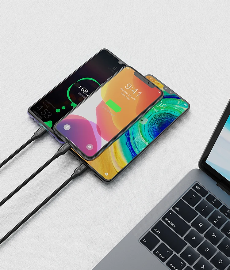 Devia Cheap Fast 2.4A Current USB Data transfer sync charger cable for IOS 6 7 8 9 X XR Type C Android - ANKUX.COM