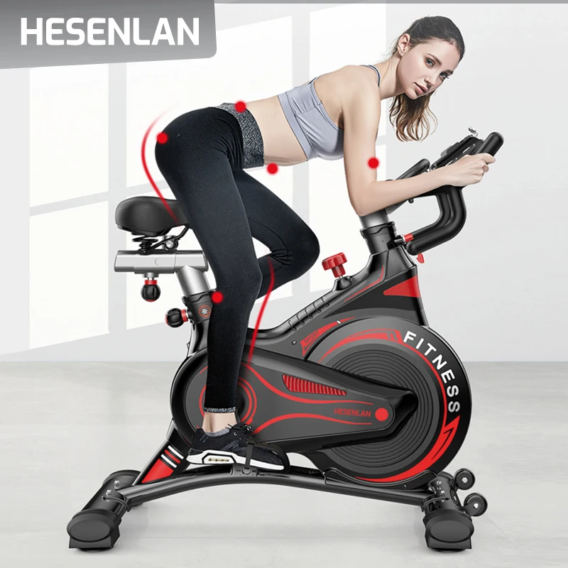 

2021 Hesenlan SB-2301 Spin Bike Indoor Max Leather Customized Spring Steel Logo Packing Color Accept Feature Weight, Yellow