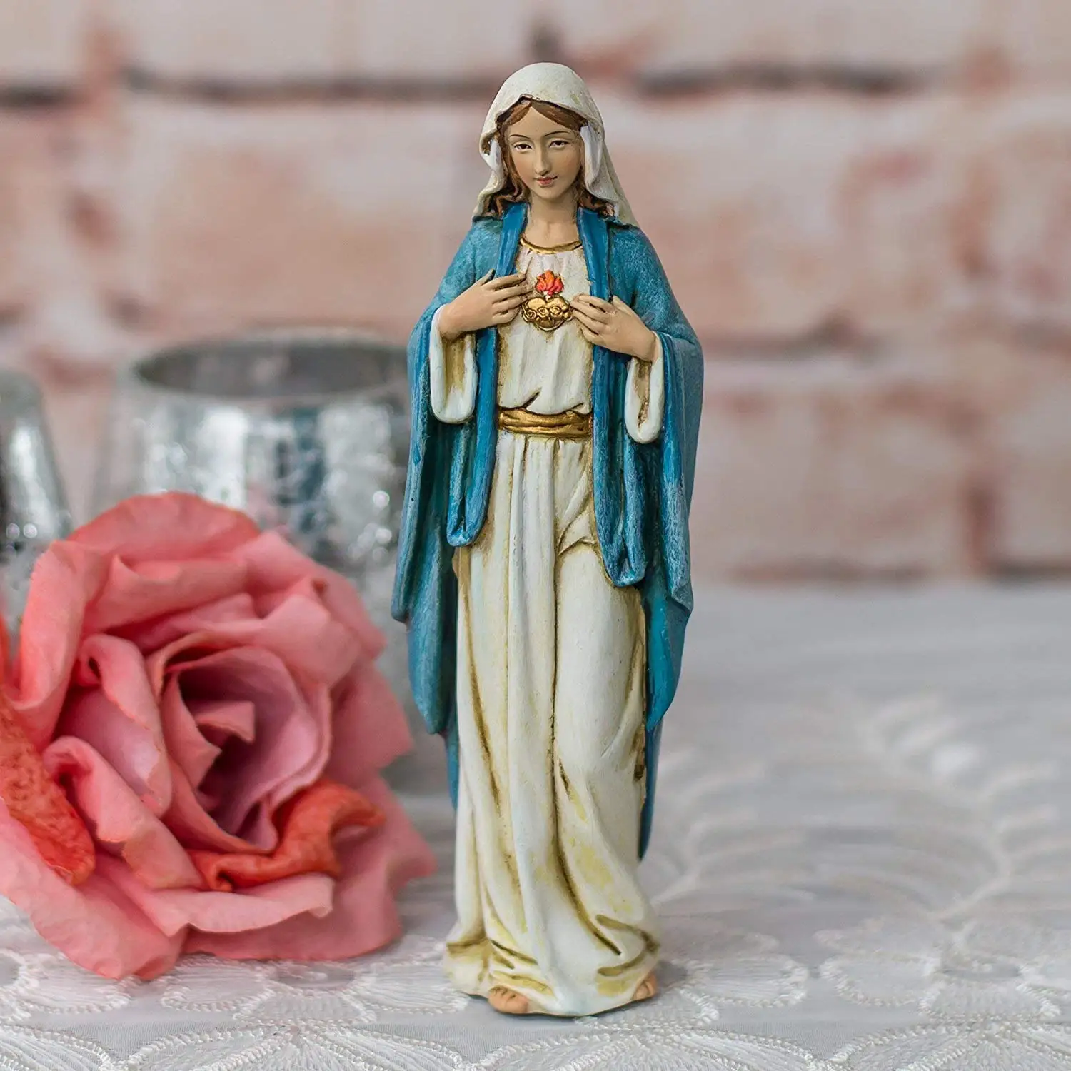 resin virgin mary statue