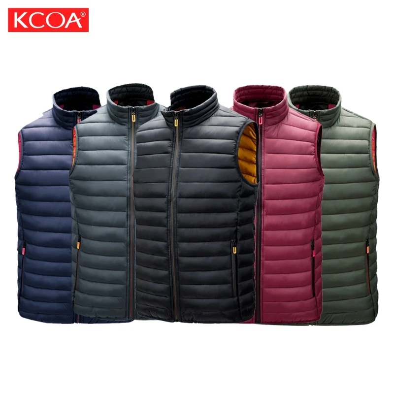 

Custom Embroidery Logo Sleeveless Zipper Up Puffer Jacket Vest For Winter