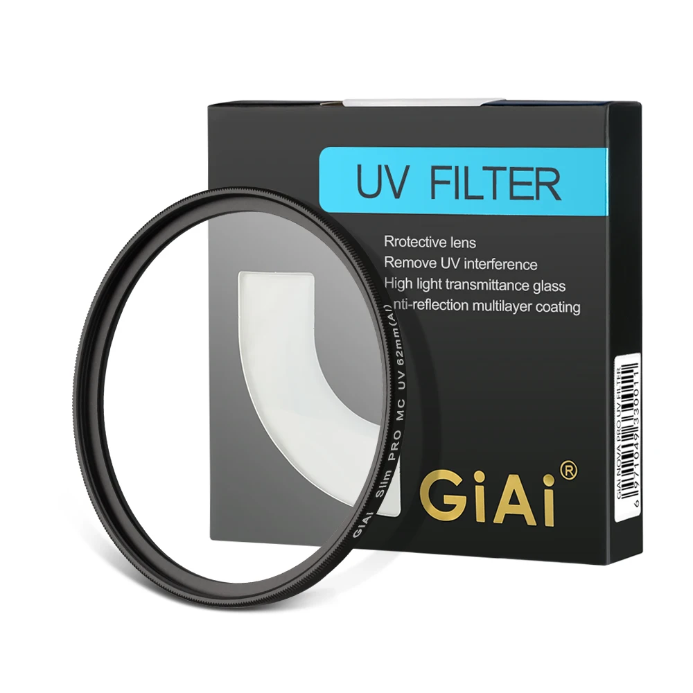 

GiAi 62mm camera UV filter multi-coated UV filter camera for dslr camera