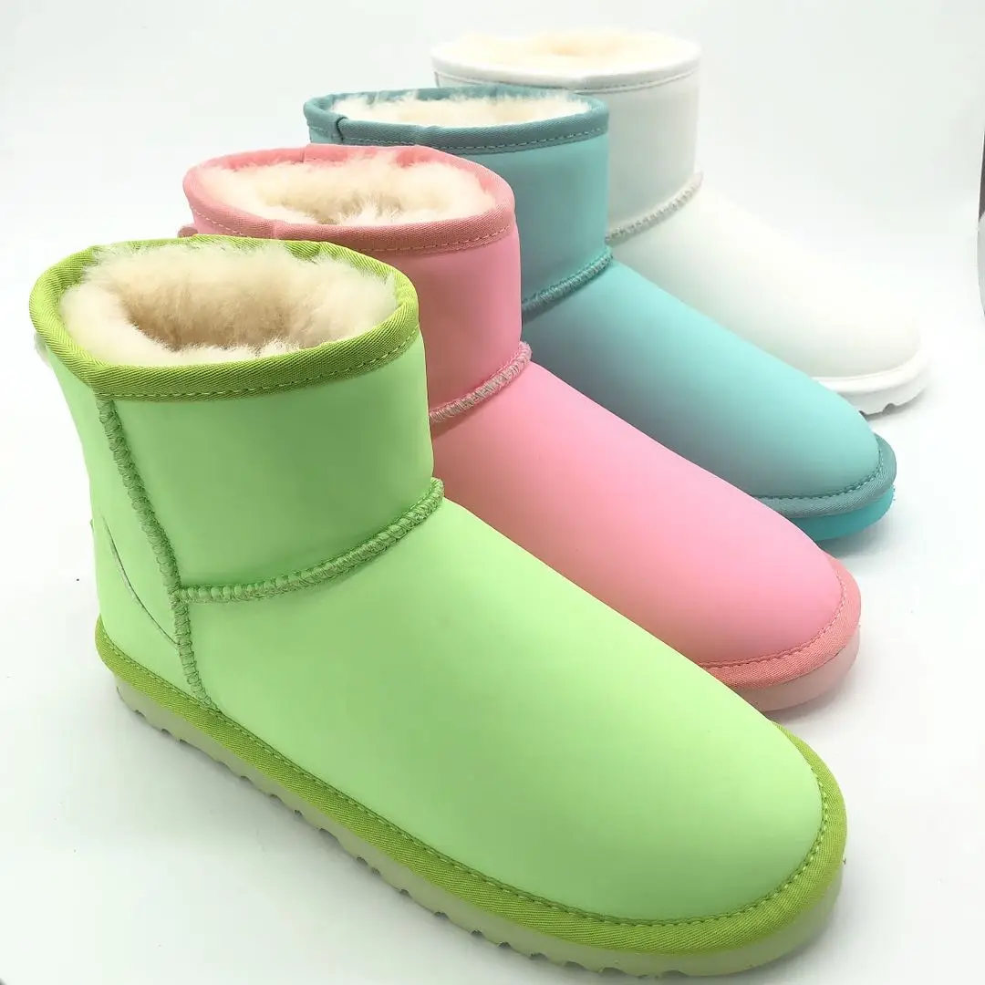 

2020 new design sparkling snow winter boots with bows glow in dark low MOQ
