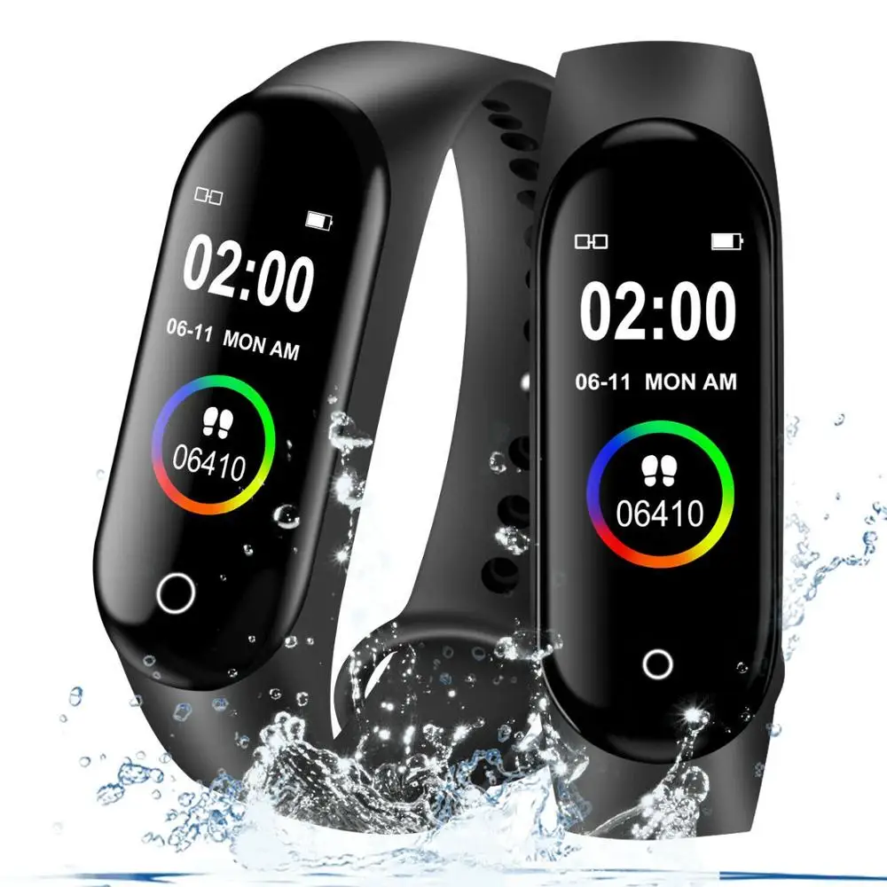 
Hot selling M4 Smart Watch 2020 Sport Bracelet wristwatches Blue tooth Smart band Heart Rate Monitor 