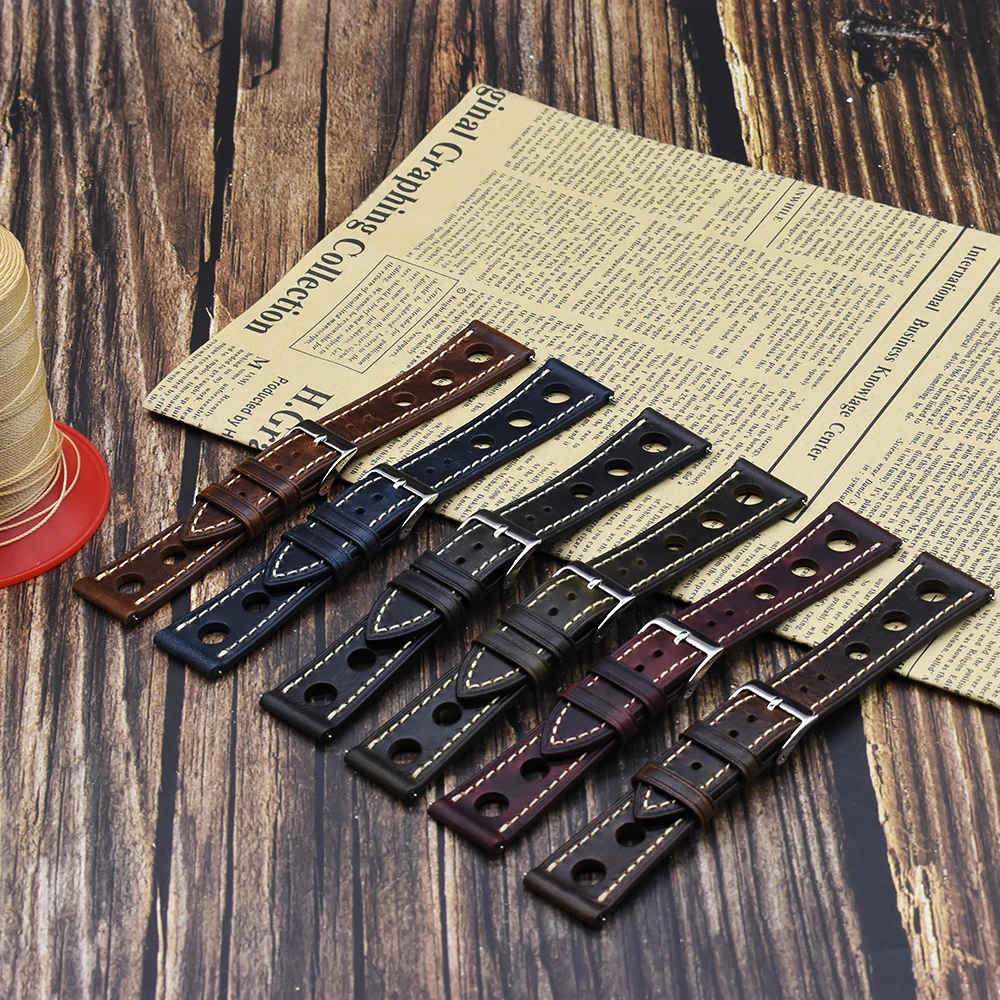

High End Watch Band Watch Accessories Smart Watch Genuine Leather Band Strap, Yellow brown/green/coffee/grey black/wine red/royal blue