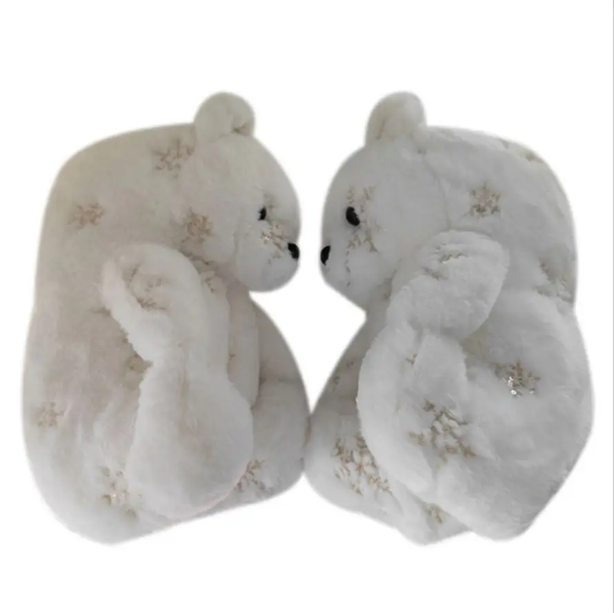 

Valentine Gifts 2021 Saint Valentine Teddy Bear Slipper Shining Red Indoor House Teddy Bear Slippers, Picture