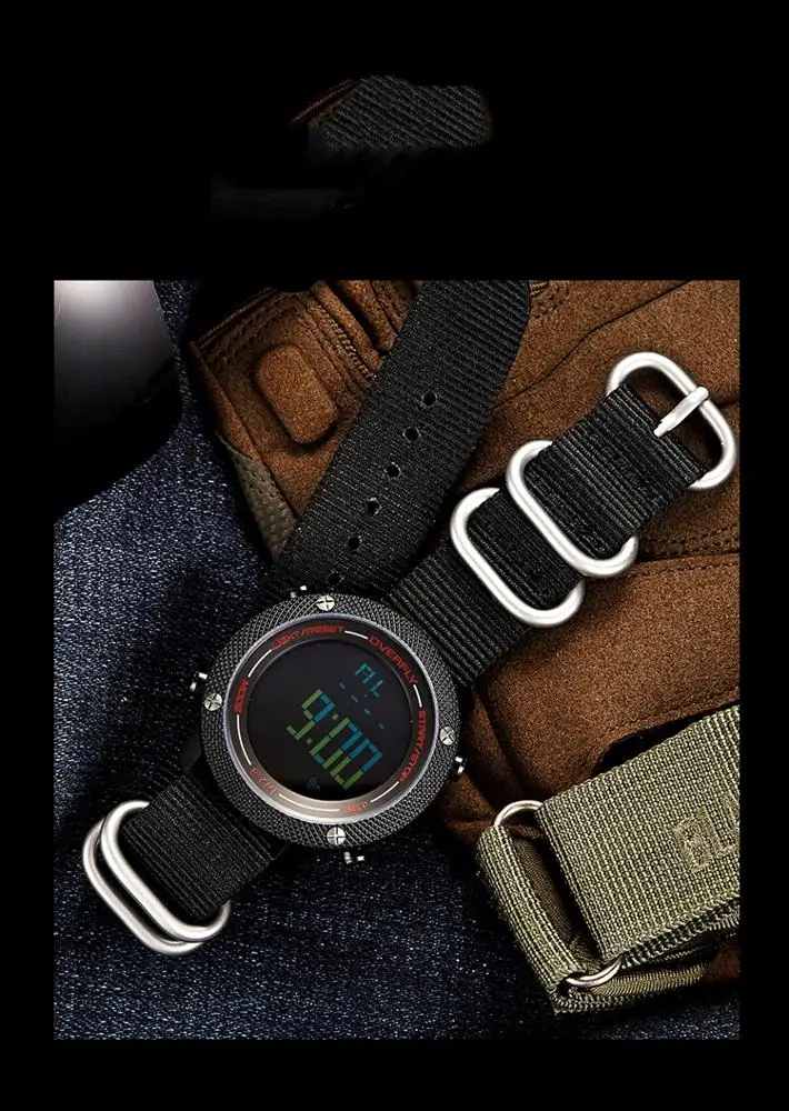 Wholesale EYKI E3116L Nylon Strap Outside Waterproof Digital Cool Watches  Men Digital Watch From m.