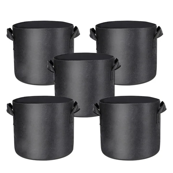

Wholesale 5 7 10 Gallon Felt Planter Grow Bags for Flower Vegetable, Green ,black or others