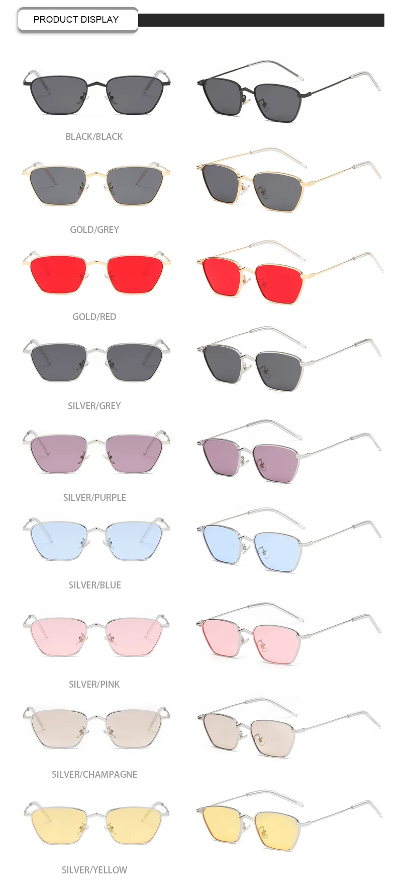 Diamond-shaped Marine Film Retro Square Women Men Sunglasses
