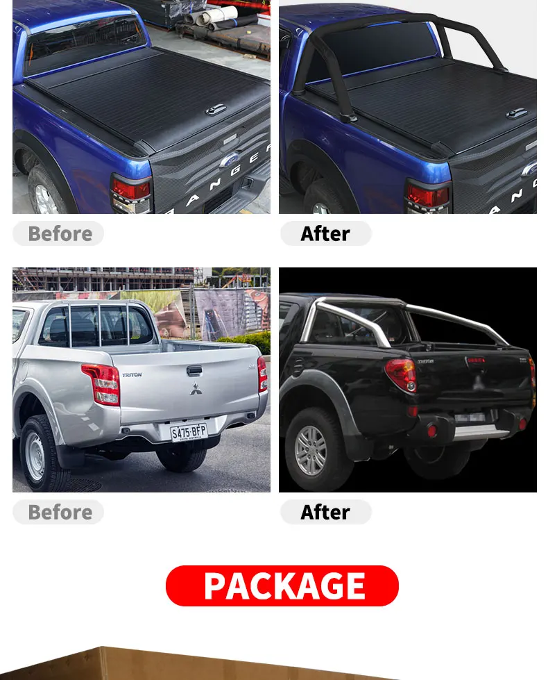 Universal 4x4 Pickup Black Steel Roll Bar Sport Bar For Toyota Pickup ...