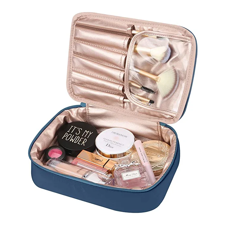 

Custom Portable Travel Makeup Beauty Bag for Women Girls with Inner Pouch Multifunction Cosmetic Organizer