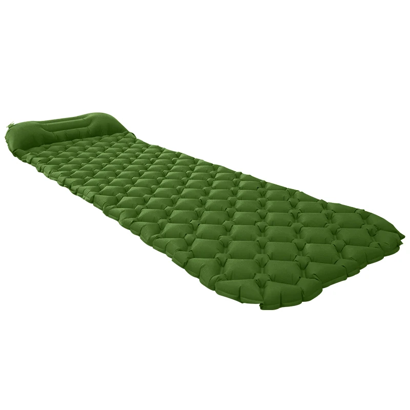 

Outdoor Sleeping Pad Camping Inflatable Mattress with Pillows Folding Bed Ultralight Air Cushion Hiking Trekking Dropshipping, Solid color