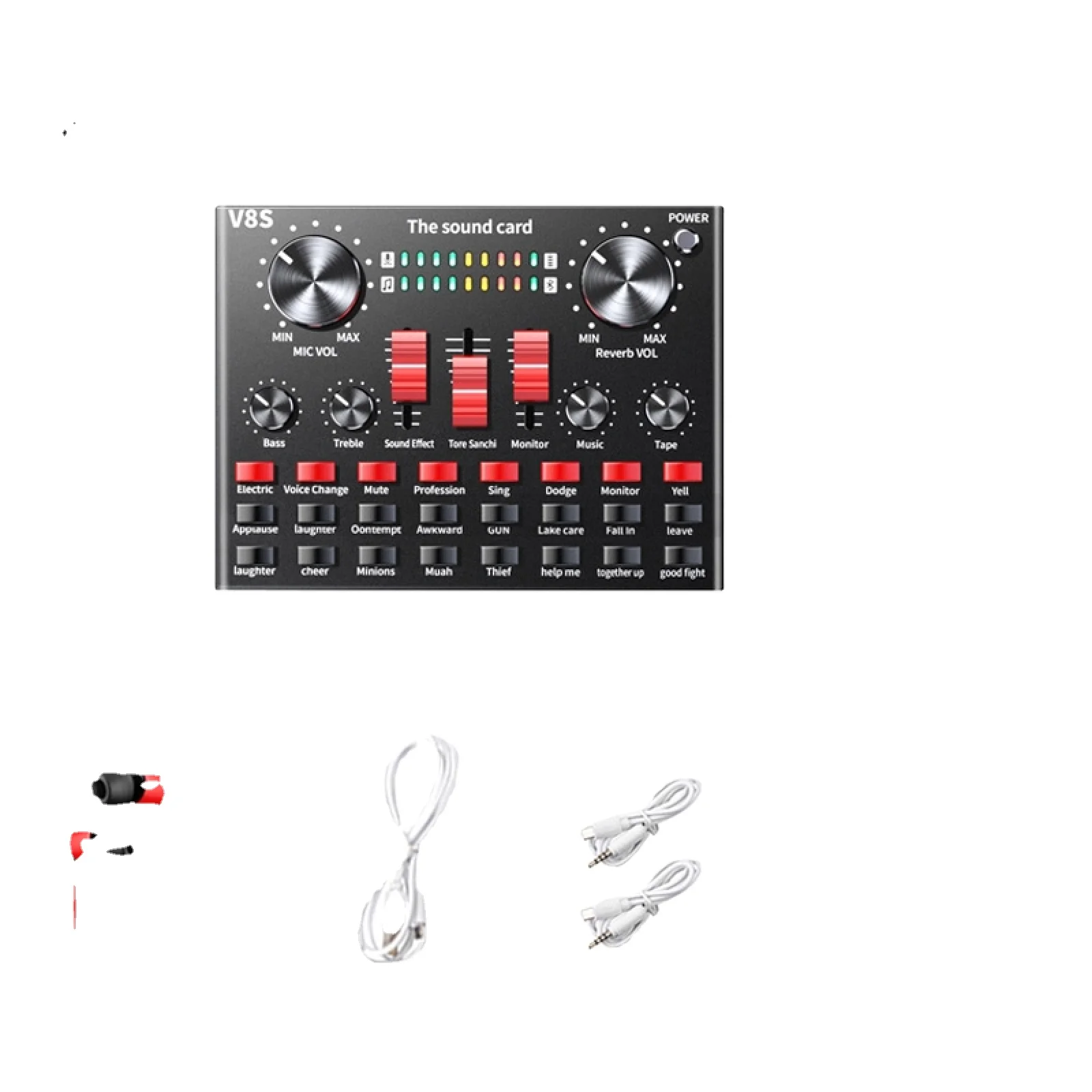 

Trend 2022 Release Professional Microfono USB Studio Recording Condenser Microphone With V8S Sound Card