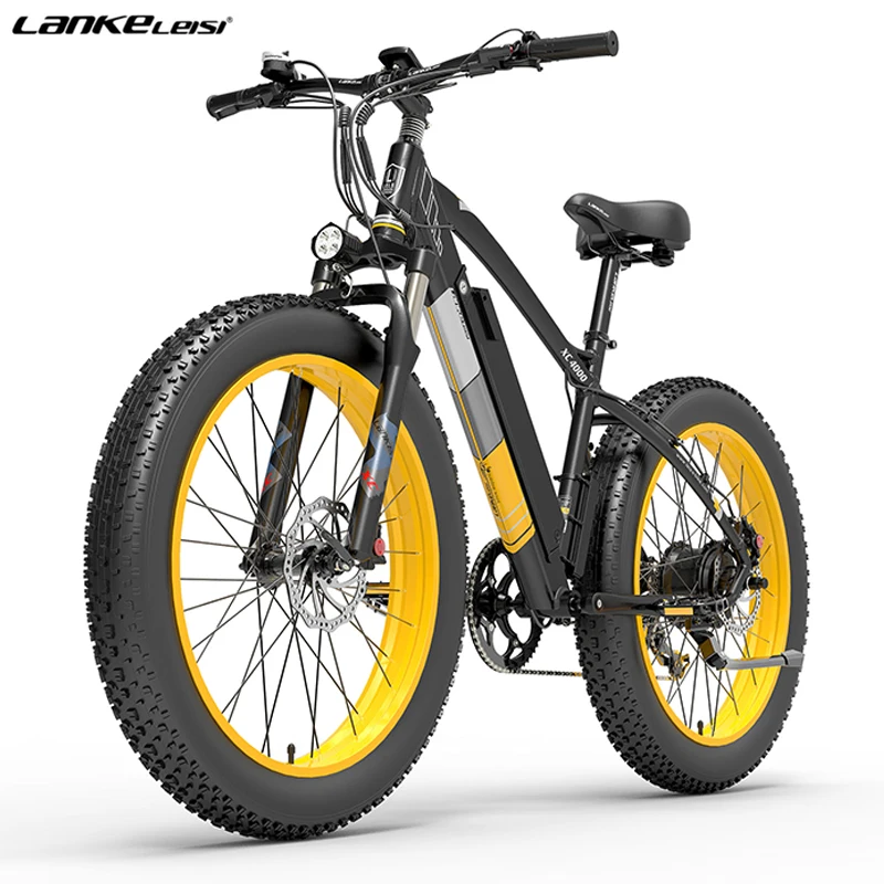 

LANKELEISI XC4000 48v10ah 1000w electric bicycle fat tire bike lithium battery 26 inch electric mountain bike snow bike