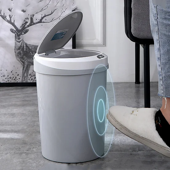 

2020 12L smart plastic trash can recycle household/office bin