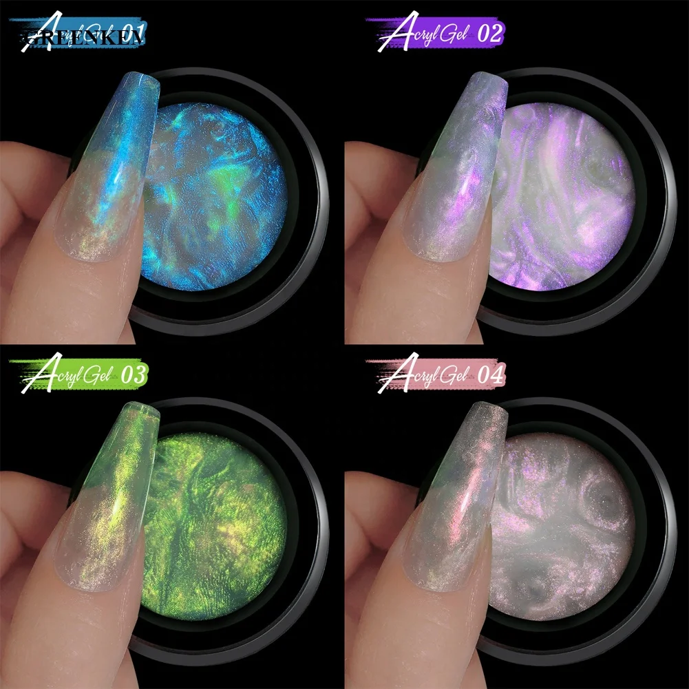 

Nail Extension Adhesive Non-stick Hand Aurora Solid Extension UV Gel Nail Tips Glue Gel