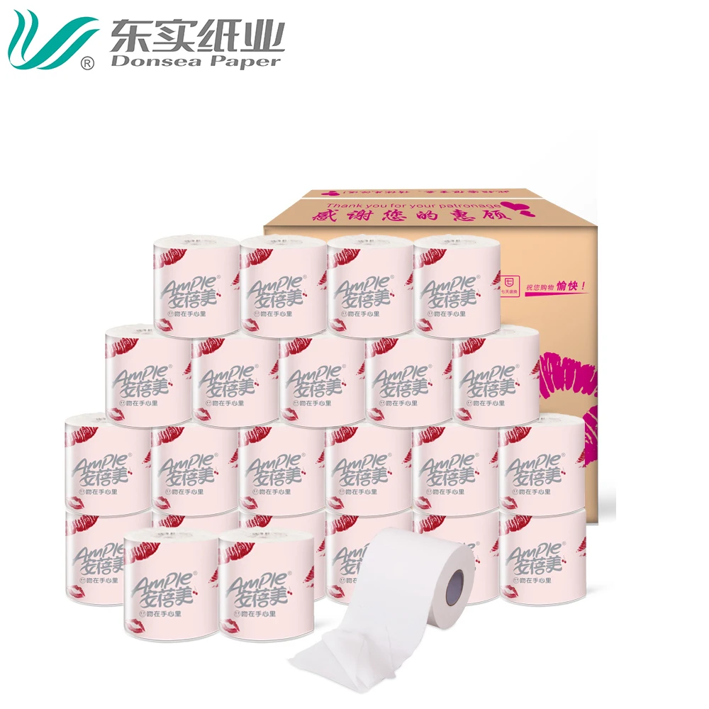 

Free sample factory wholesale high quality bamboo/wood pulp bathroom tissue nature color most ply toilet paper, White