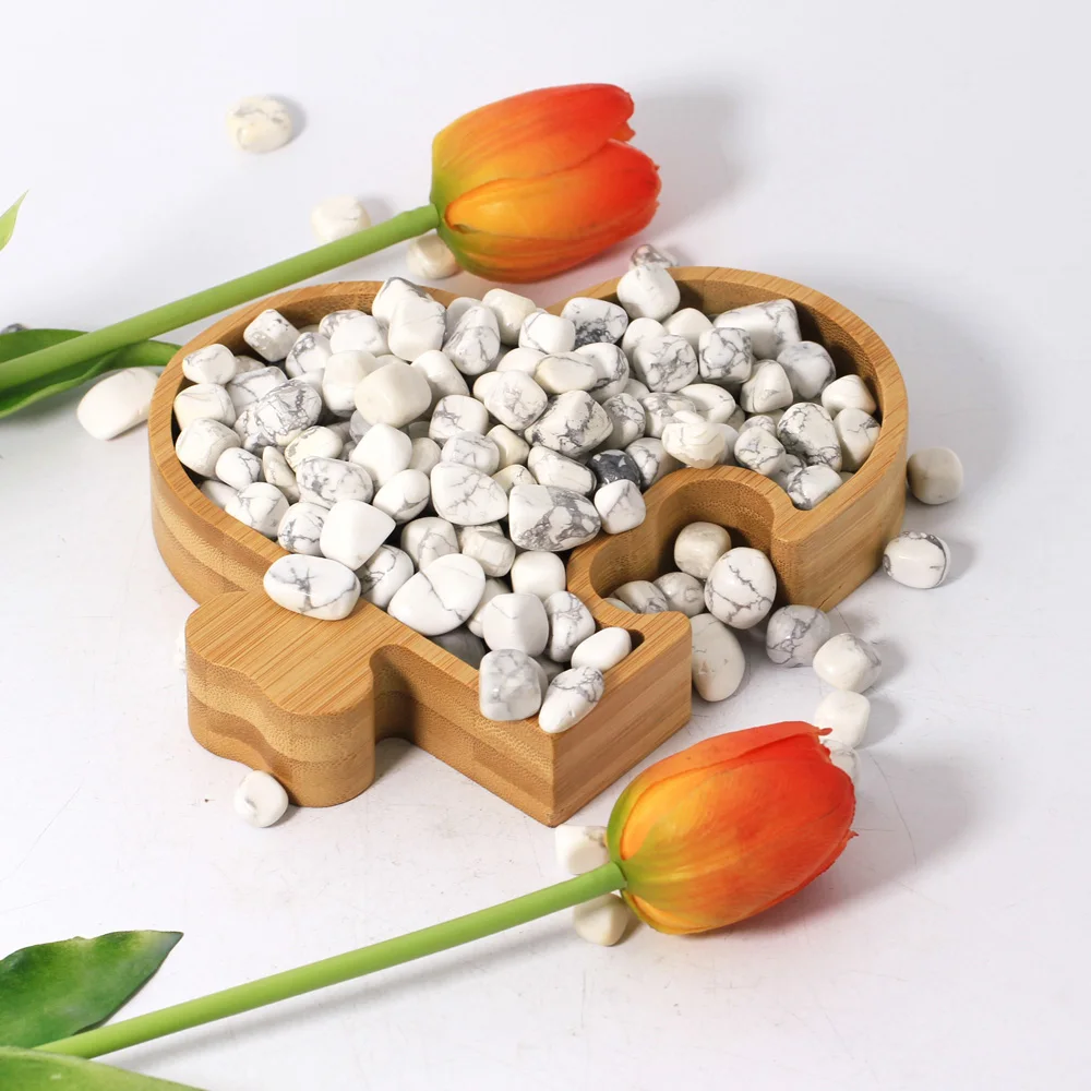 

Factory Price Howlite Chips Healing Tumbled Stone Crystal Chips Howlite For Garden Decoration