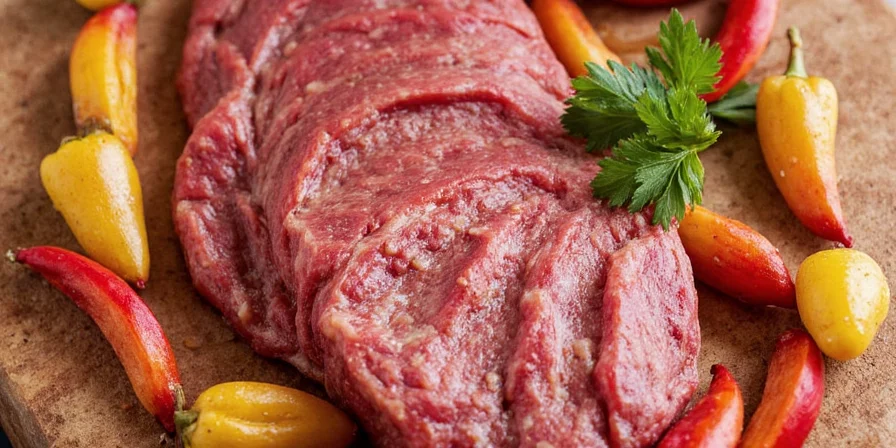 Caramelized steak with spices