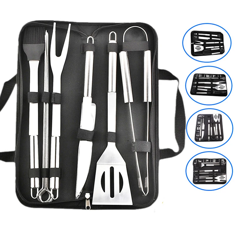 

Set of 3 5 7 9 16 18 20 BBQ accessories reusable grill utensil set