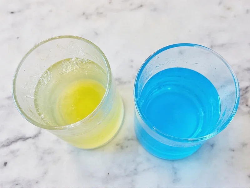 Homemade washer fluid ingredients in glass containers