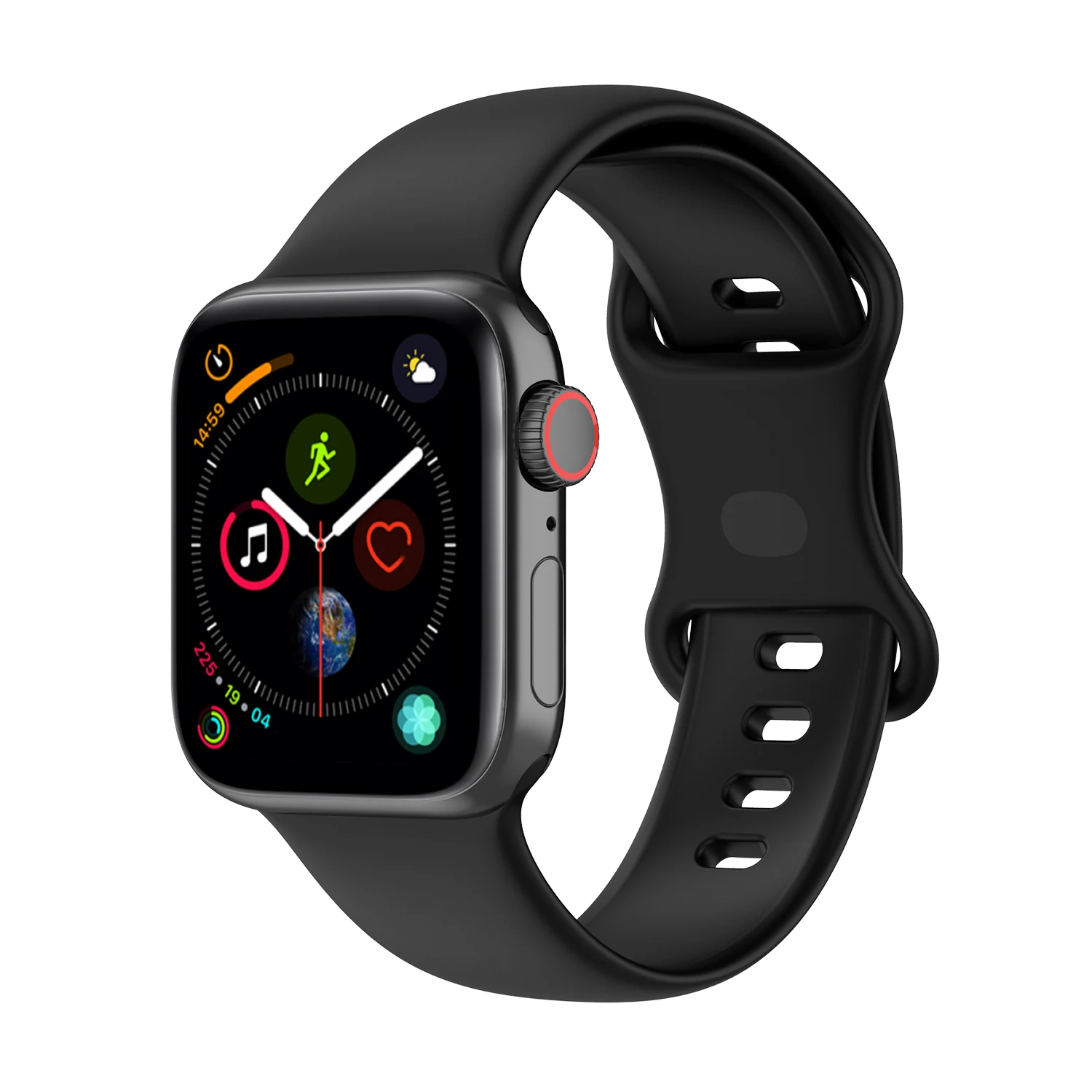 

Hot Fashion Soft Comfortable Rubber Silicone Strap is Unisex For Apple Watch Series 7 6 5 4 3 2 1 SE