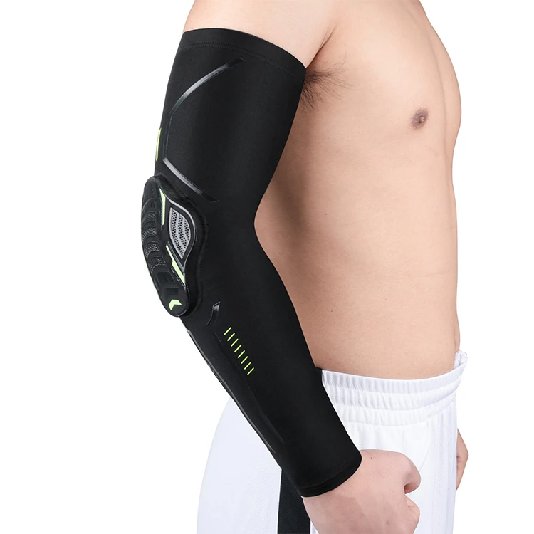 

Top Sale Support Arm Sleeve Arm Guard Sports Orthopedic Elbow Brace Honeycomb Pad Cycling Arm Sleeve, Black, white