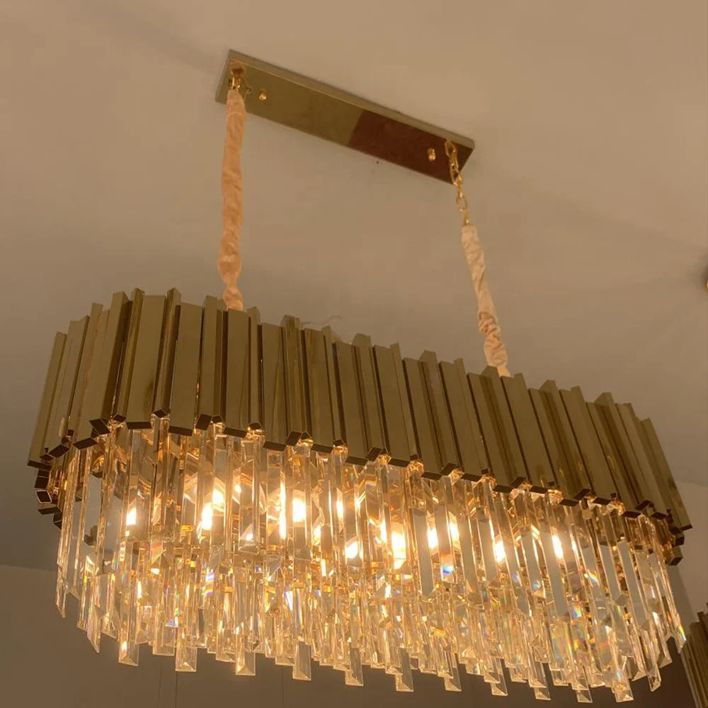 

Postmodern luxury hotel villa ceiling mounted lighting k9 pendant lights crystal chandelier