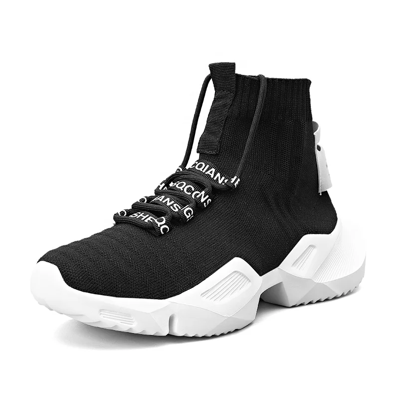 

Men'S Shoes Breathable Socks Large Size Ultra Light Casual Jogging Shoes High Top Sports Walking Shoes