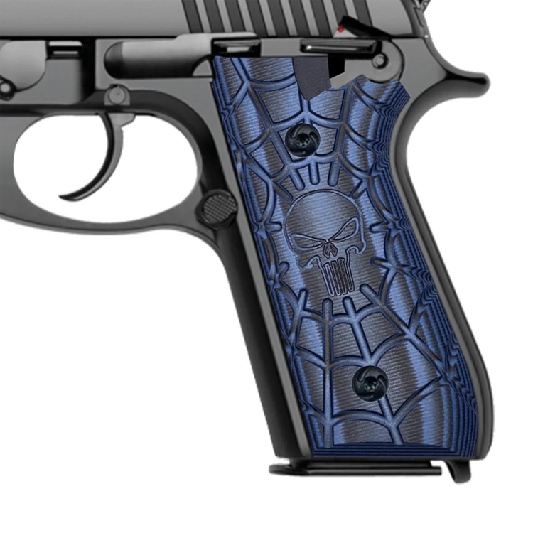 

G10 Pistol Grips For Taurus PT92 Grips for PT-99/PT-92/PT-100/PT-101, Punisher Skeleton Skull texture