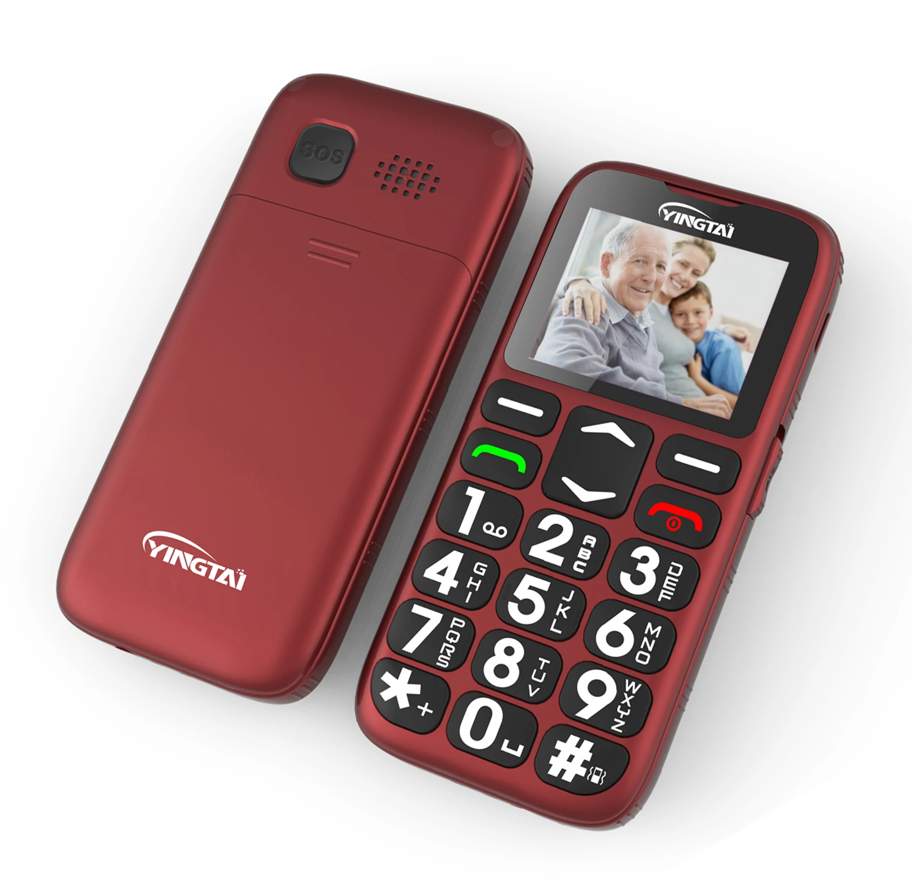 

2019 celulares No Camera Big Push button MTK FM Keyboard unused elderly mobile phone 1.77 2G Bar feature SOS cellphone Wholesale
