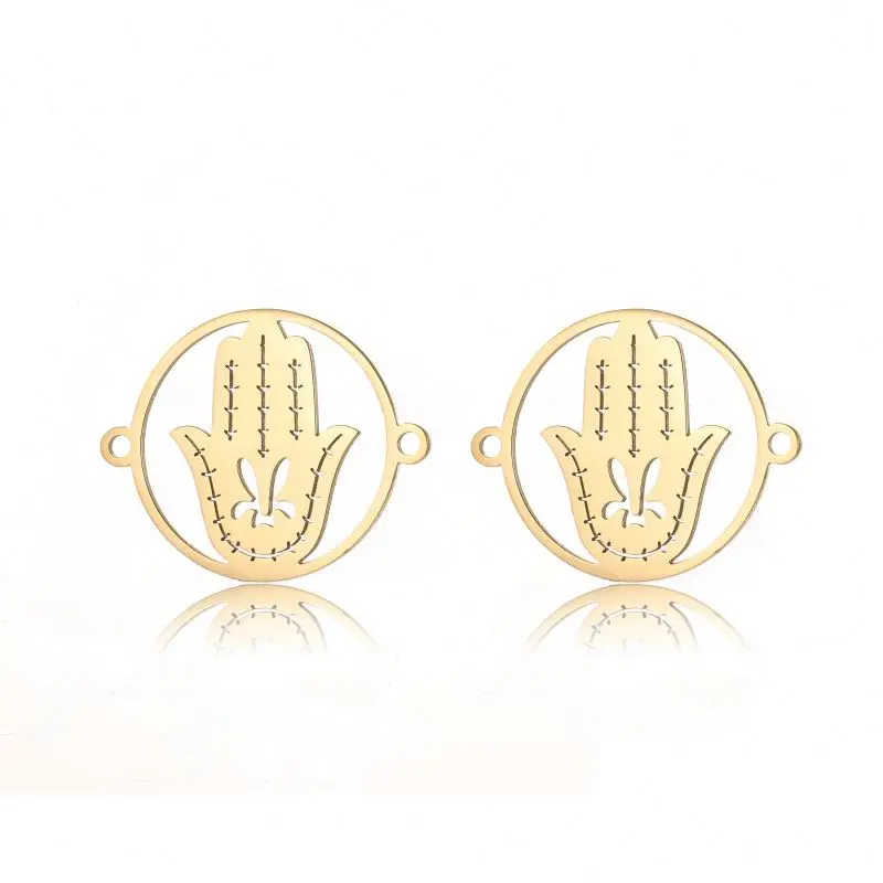 

Gold-plated stainless steel hollow palm necklace accessories pendant necklace female fashion simple accessories