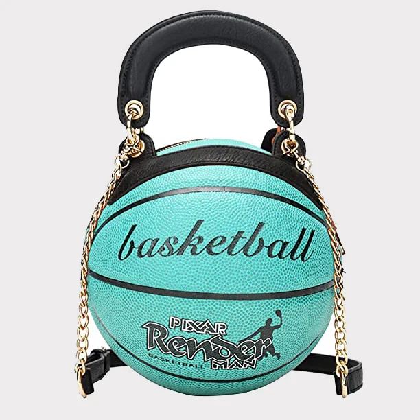 

Unique purses ladies handbags cross body adjustable strap basketball ball bag design women basketball purse, 4 colors