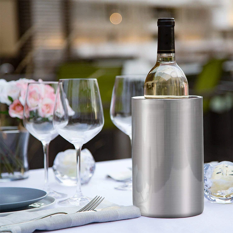 

Best Selling high quality 1.8L Stainless Steel Ice Bucket Double Walled Wine Chiller wine cooler