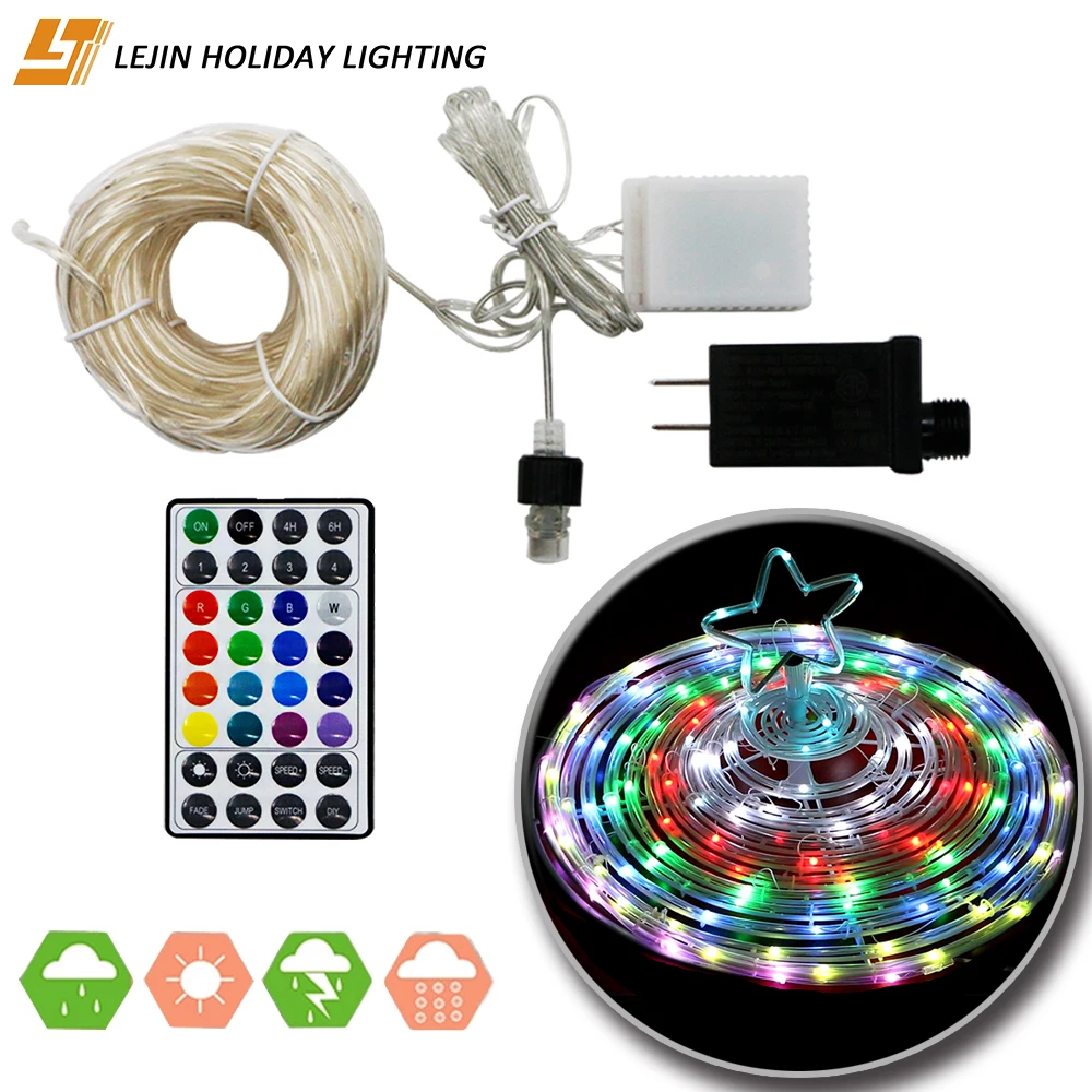 Wholesale waterproof 12V/5V dimmer led rgb rope light with remote for holiday lighting