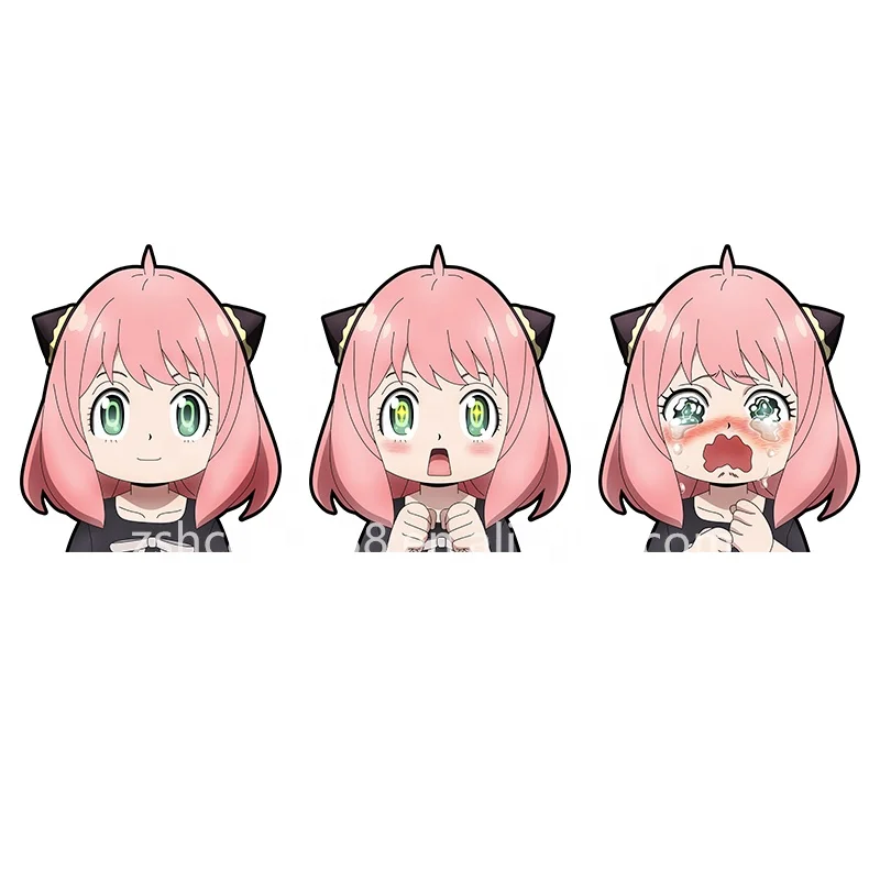 Newest Design Anime Spyxfamily Car Stickers Manga Cute Boy Laptop Stickers Car Decal Automotive Computer Skateboard Wall Decor