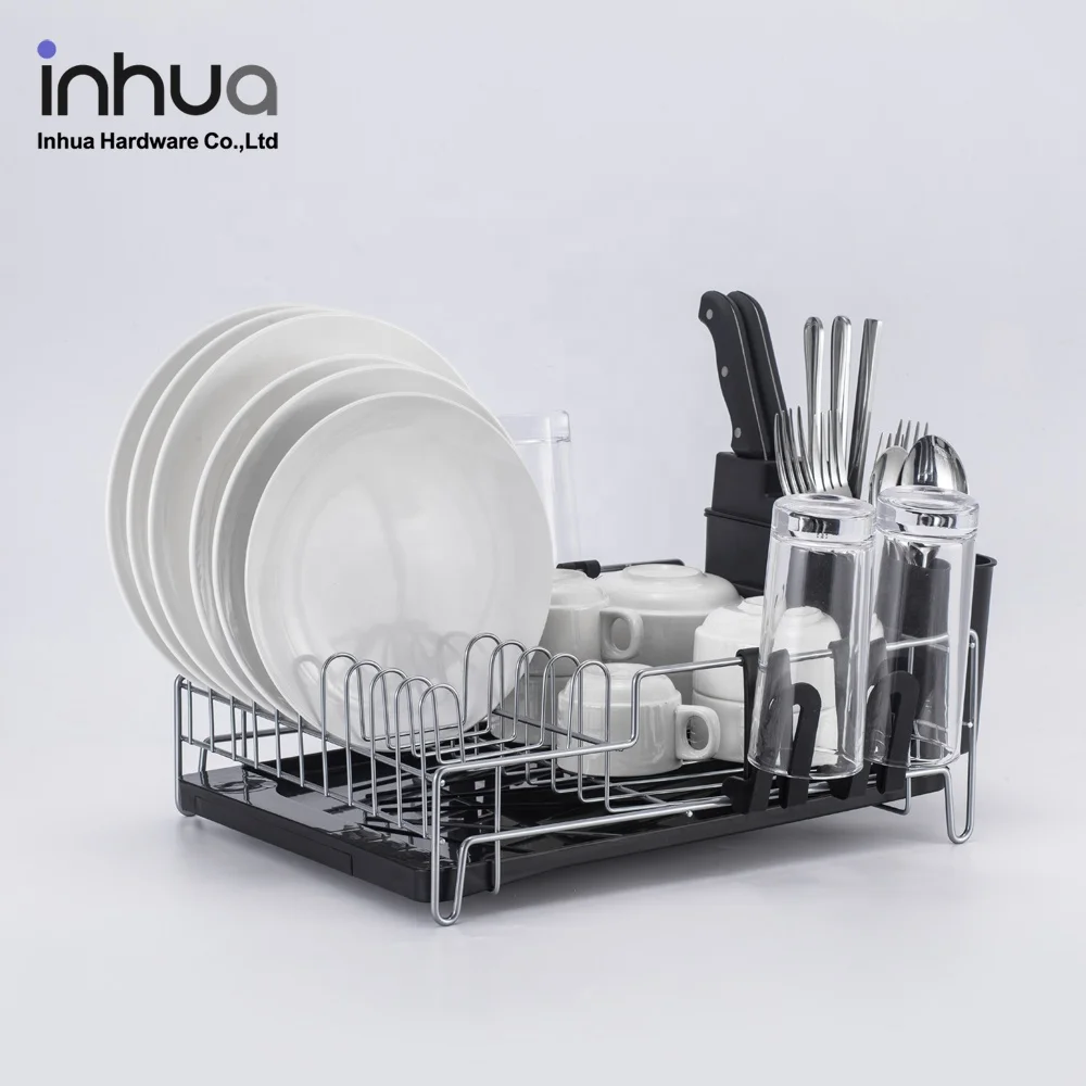 

Large capacity dish rack nano coating dish drying rack single tier drain rack for kitchen with drainboard