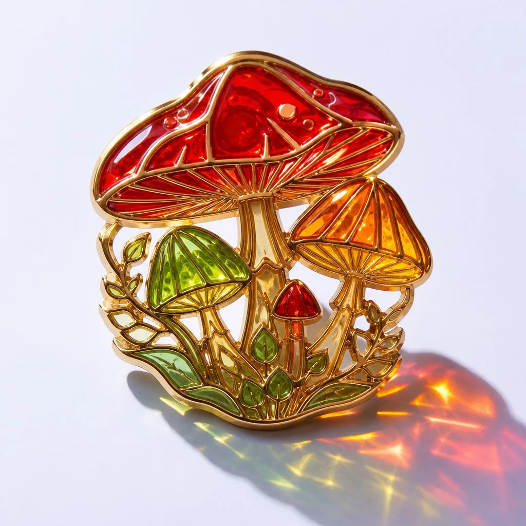 Enchanted Forest Mushroom Pin