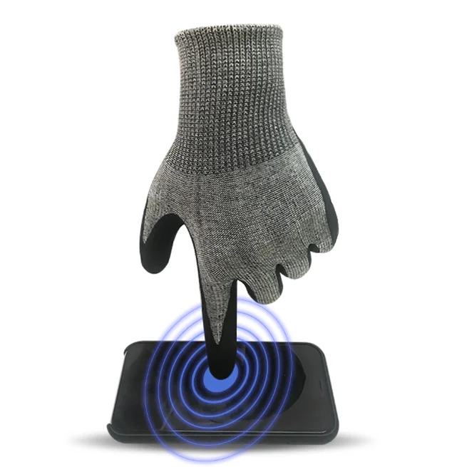 

Anti Cut Nitrile Construction Work Ppe Gloves, Grey