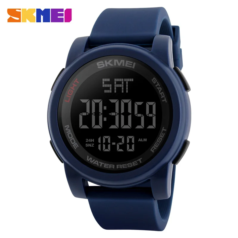 

skmei 1257 dual time sports silicone watch 5atm water resistant digital kol saati