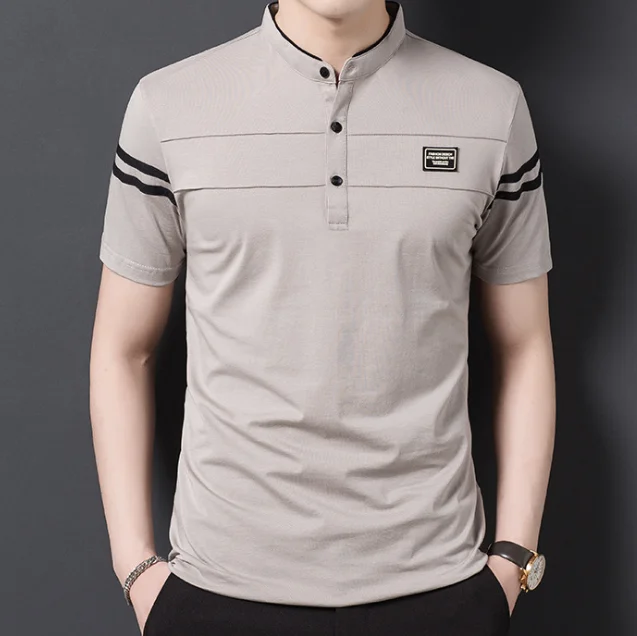 

2021 fashion casual man blouse short sleeve men trendy casual men's t-shirt