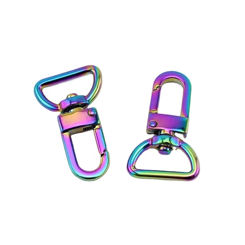 

Nolvo World  3/4" rainbow iridescent buckle clasps for bags or keychain snap hooks wholesale bag metal in bulk