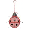 All Metal Hanging Small Bird Feeder for the Garden - Ladybug Mesh Wild Bird Feeder - Holds 0.3 kg of Sunflower Seeds, Peanuts,
