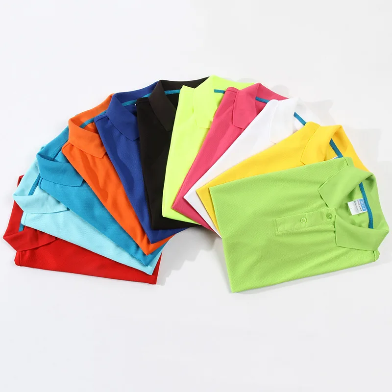 

100%Polyester Plain Golf Polos Short Sleeve Wholesale Men Polo Shirts 2021