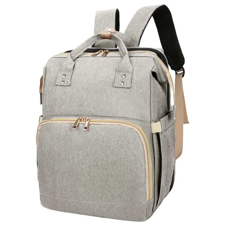 

Wholesale travel light weight Multi- purpose travel used baby diaper bag with changing crib, Purple