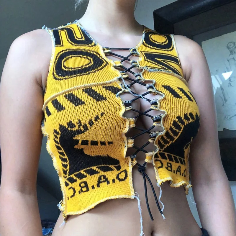

Free Shipping C12079 - women fashion sleveless printed strap crop top